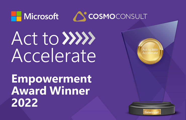 COSMO CONSULT Group gana el premio Act to Accelerate de Microsoft